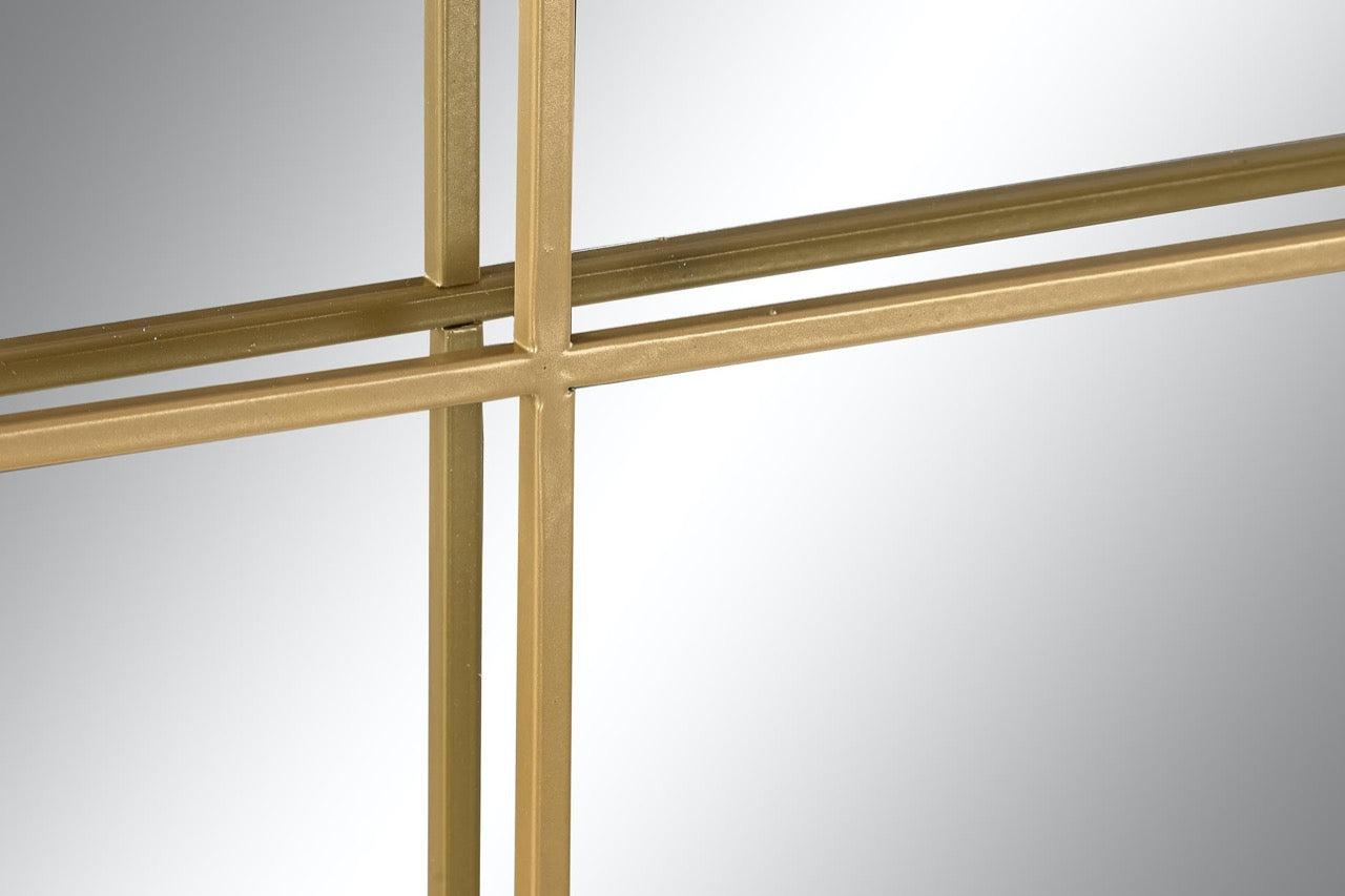 Espejo Ventana de Metal Dorado "NOE" - 150x90cm