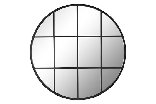 Espejo Ventana Redondo Negro - "LOFT" - Ø60CM