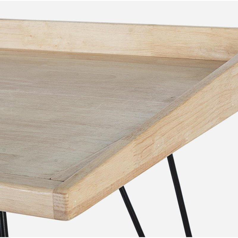 Escritorio Madera Natural con Patas de Hierro-ivvidek