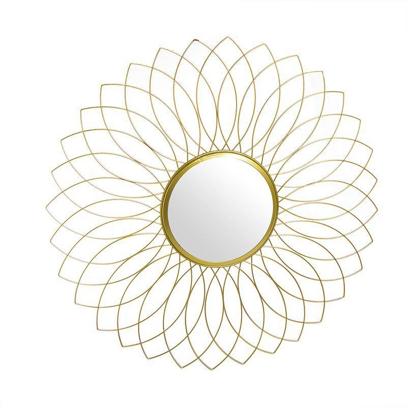 Espejo Flor Dorado “Abstract” - Ø60cm-ivvidek