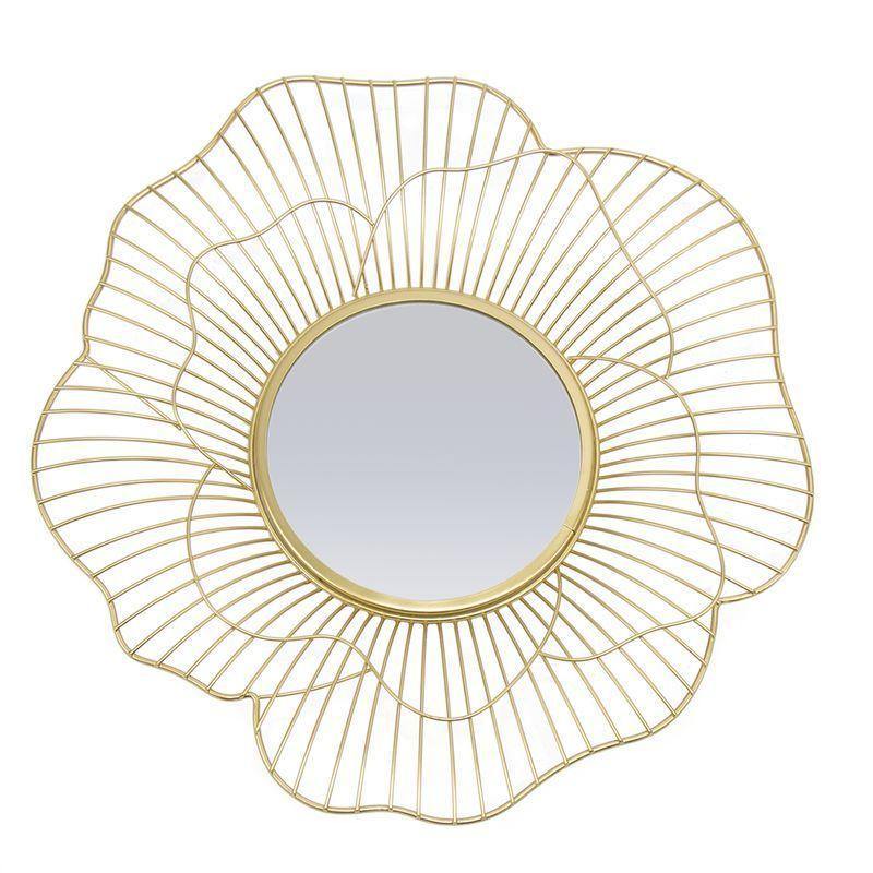 Espejo Flor Dorado “Chic” - Ø44cm-ivvidek