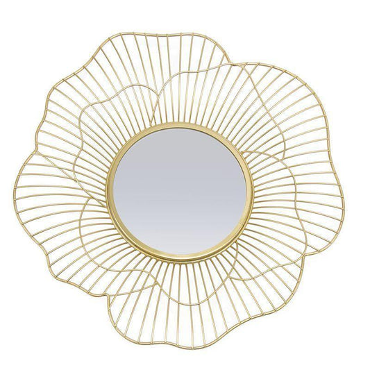 Espejo Flor Dorado “Chic” - Ø44cm-ivvidek