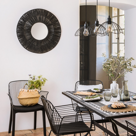 Espejo Redondo Cuerda Yute - Ø76cm-ivvidek