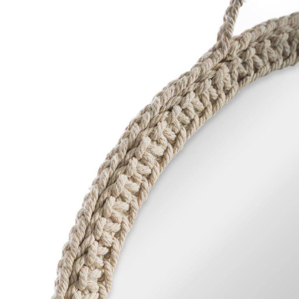 Espejo Redondo Macramé - Ø31cm-ivvidek