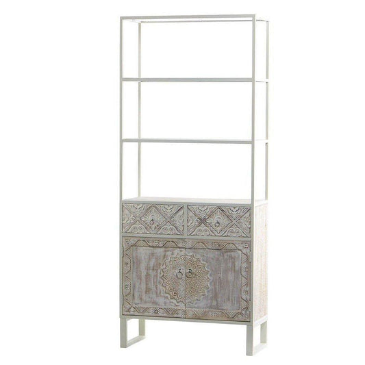 Estantería / Armario de metal y madera tallada - “Exótica”-ivvidek