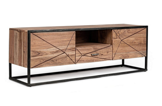 Mueble TV de Madera de Acacia y Metal - “NOGE”