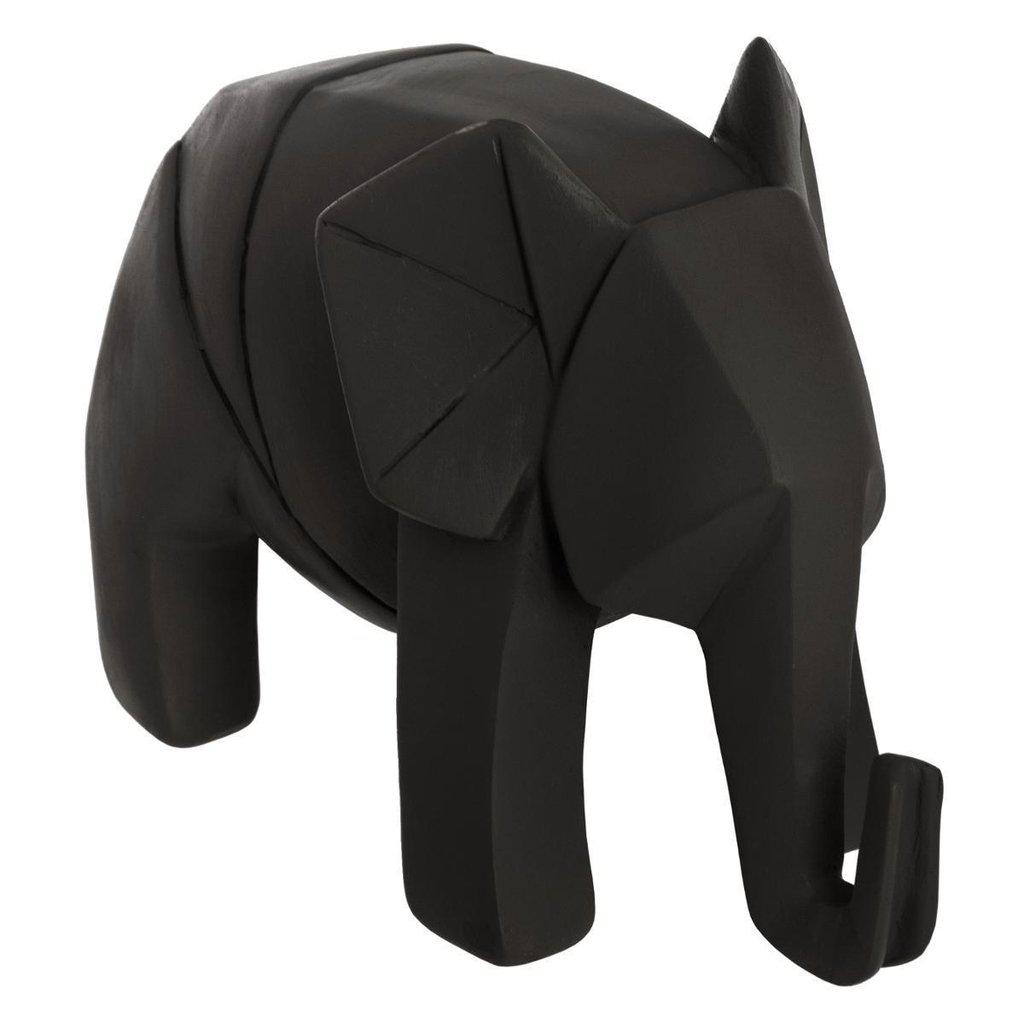 Figura Decorativa Elefante Negro - Espíritu de Origami-ivvidek