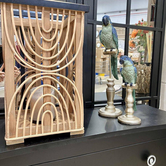 Figura Decorativa Loro Chic Tropical - 40cm x 10cm-ivvidek