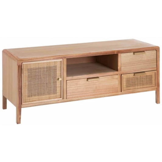 Mueble de TV Ratán de Madera Natural - "Ratti"