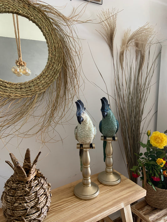 Espejo de Esparto con Hilos Exótico - "AFRIKA" Ø54cm