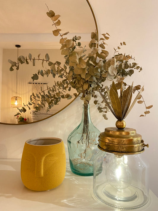 Macetero Cara Mostaza - "FACE"