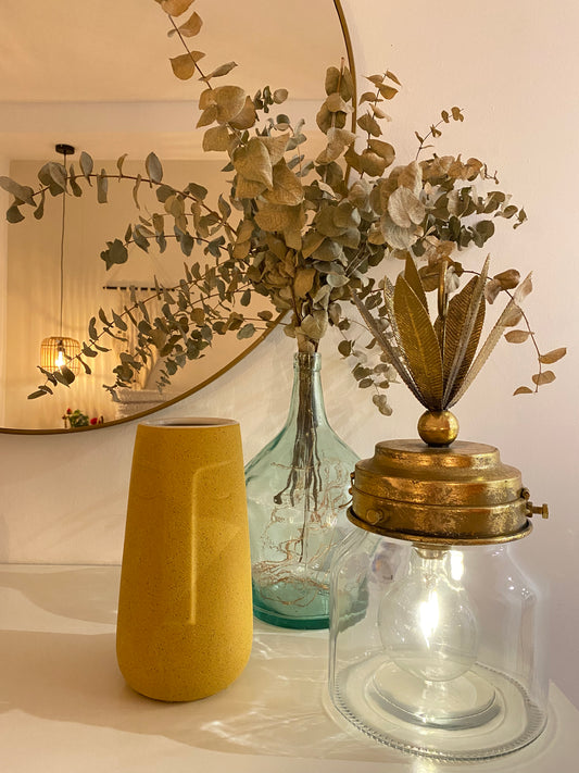 Macetero Cara Mostaza - "FACE"