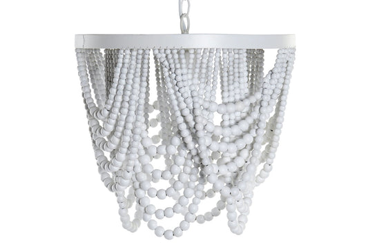 Lámpara de Techo Perlas de Madera Blanca - "Dream"