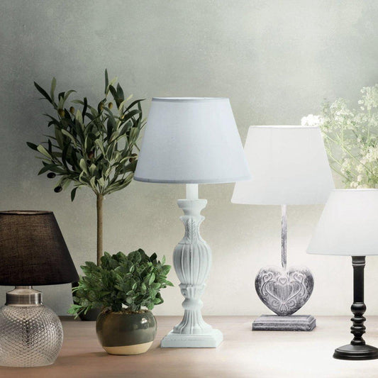 Lámpara Blanca de Madera Tallada - “Renzo”-ivvidek