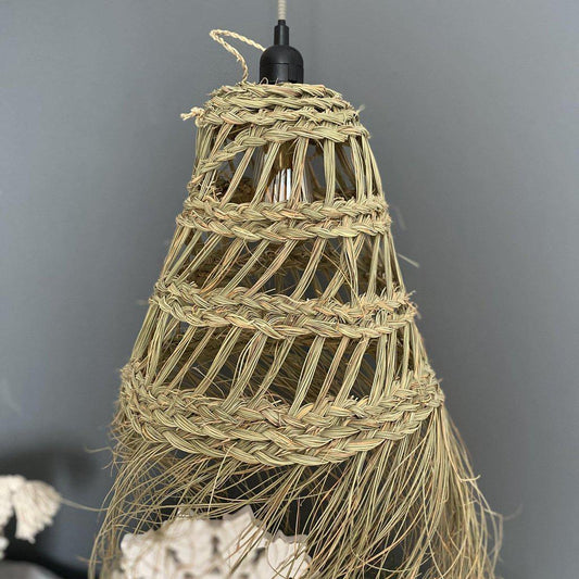 Lámpara Esparto Trenzado “BOHO OASIS” - Ø30 / Ø35cm-ivvidek