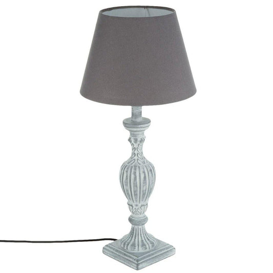 Lámpara Gris de Madera Tallada - “Renzo”-ivvidek