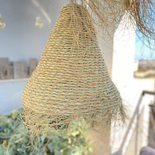 Lámpara de Esparto con Flecos “Boho” - Ø50 x 46cm-ivvidek