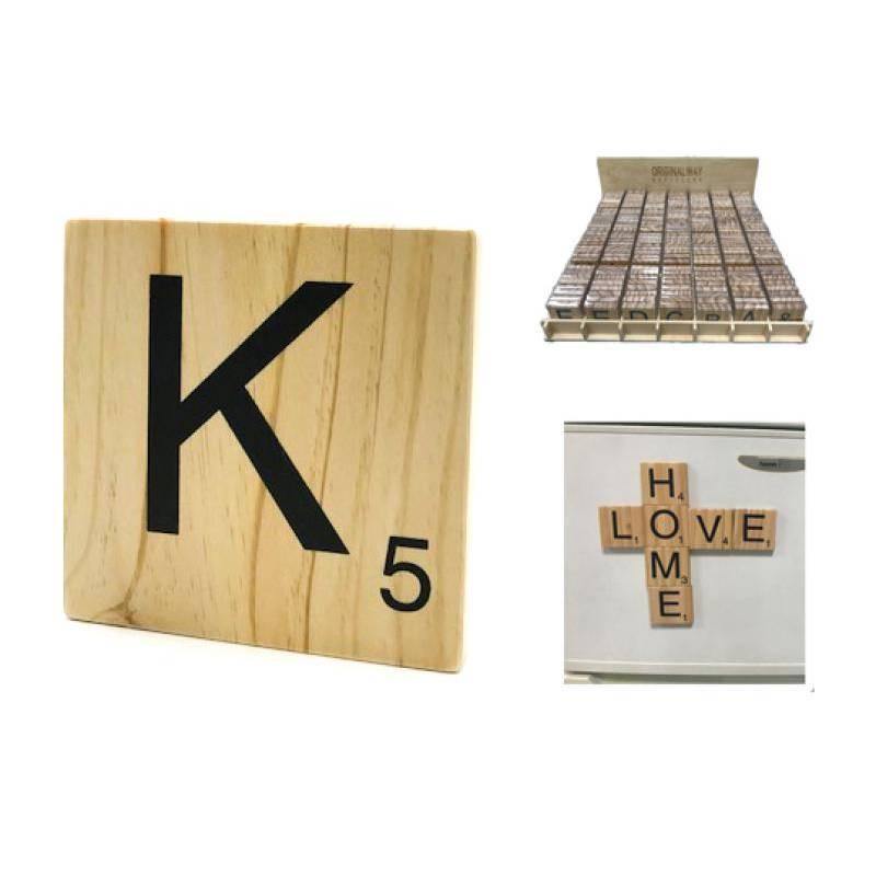 Letra de Madera decorativa Scrabble-ivvidek