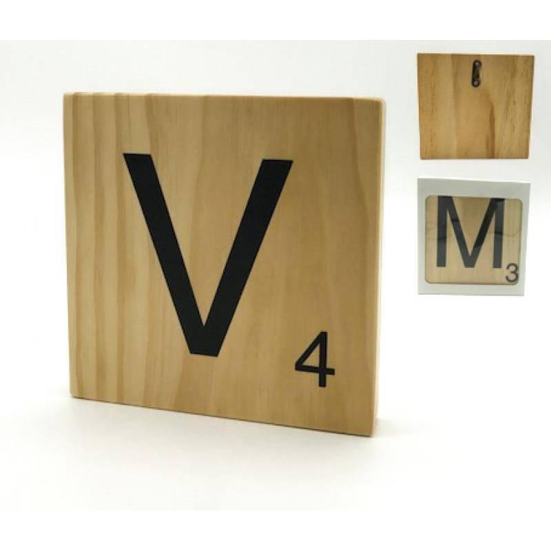 Letra de Madera decorativa Scrabble-ivvidek