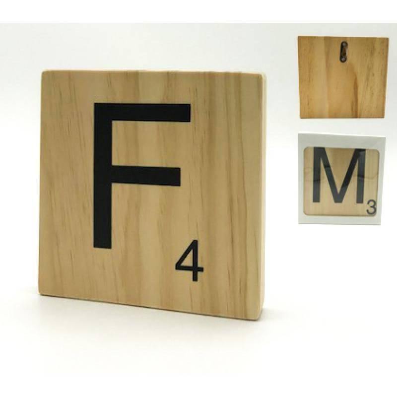 Letra de Madera decorativa Scrabble-ivvidek