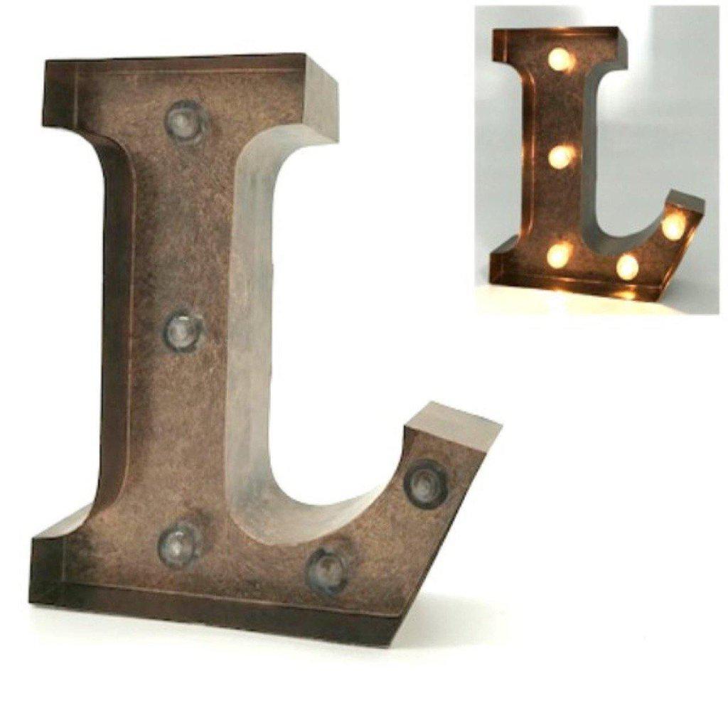 Letras decorativas de metal iluminadas-ivvidek