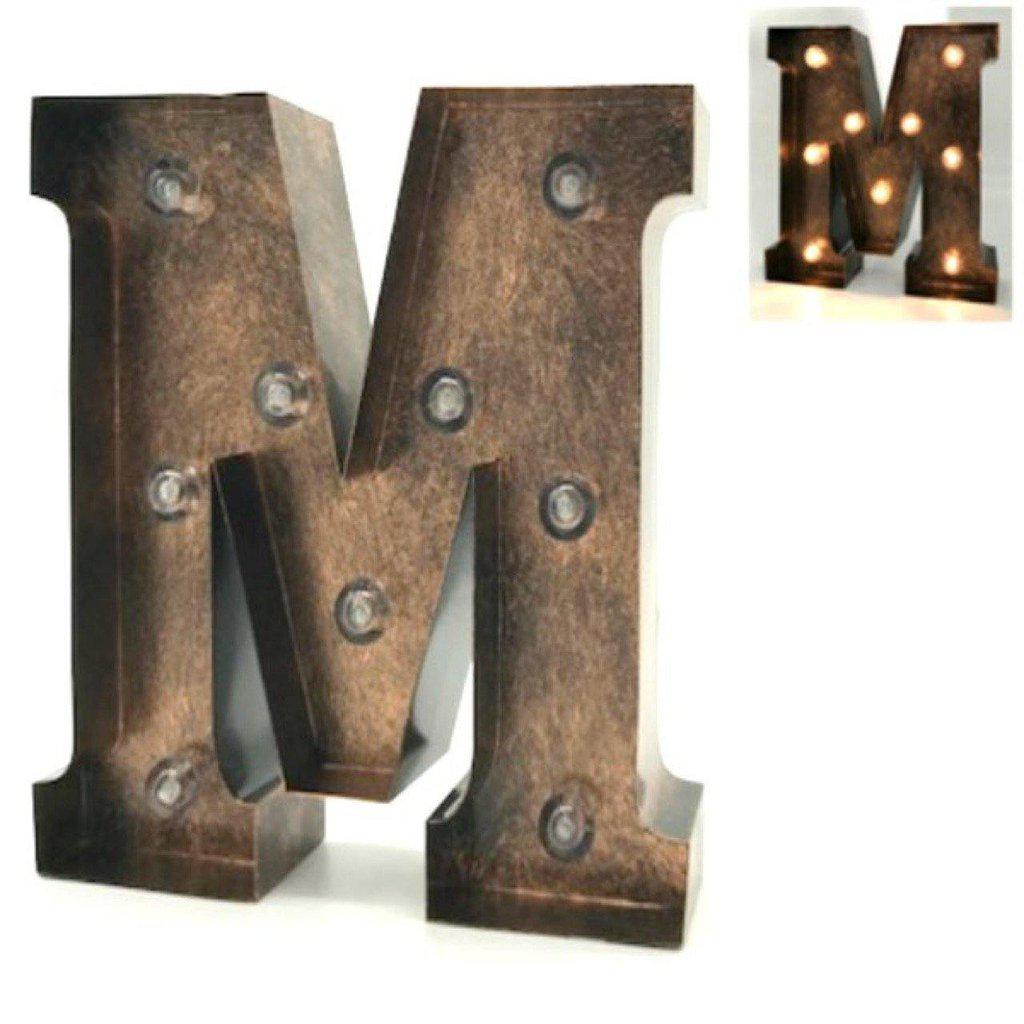 Letras decorativas de metal iluminadas-ivvidek