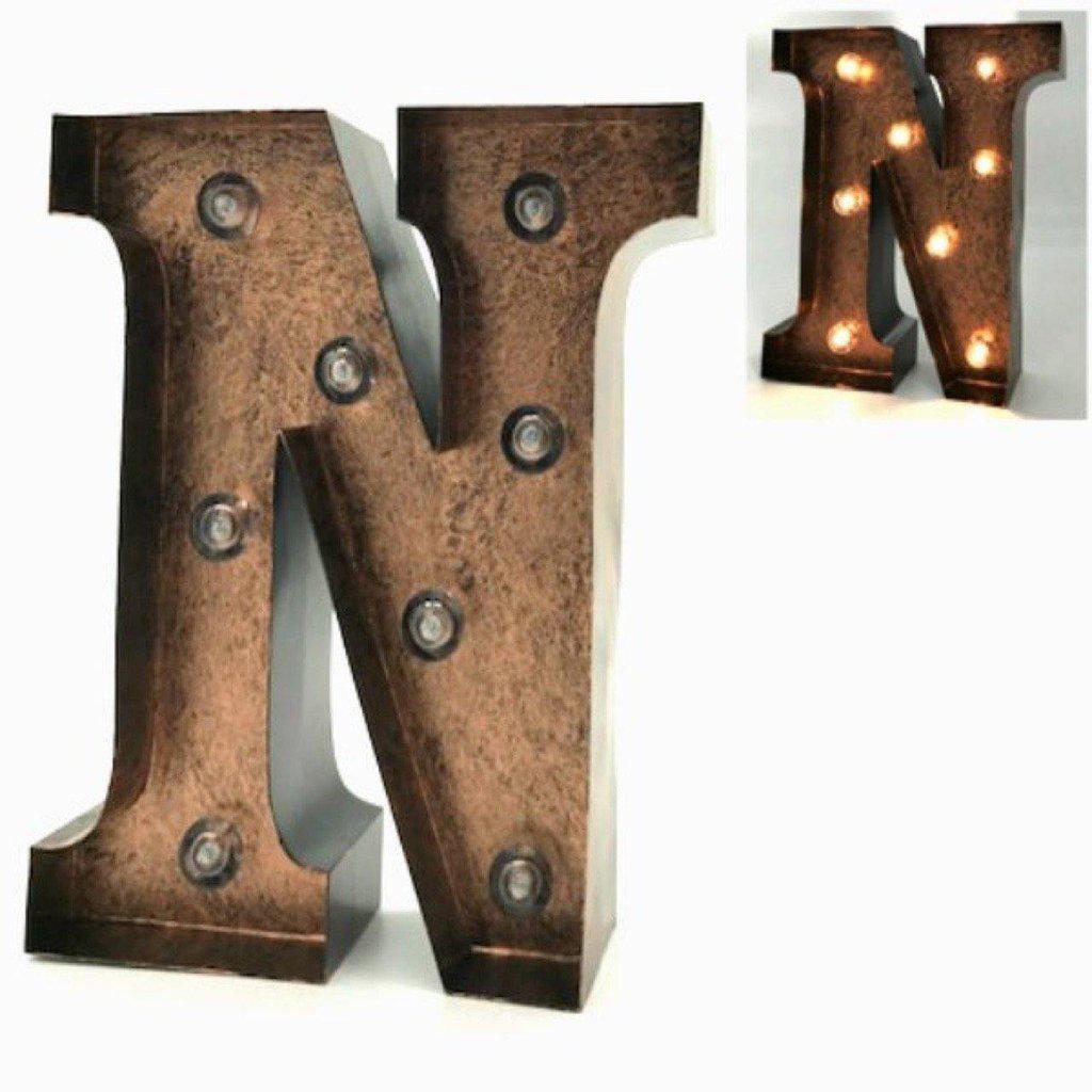 Letras decorativas de metal iluminadas-ivvidek