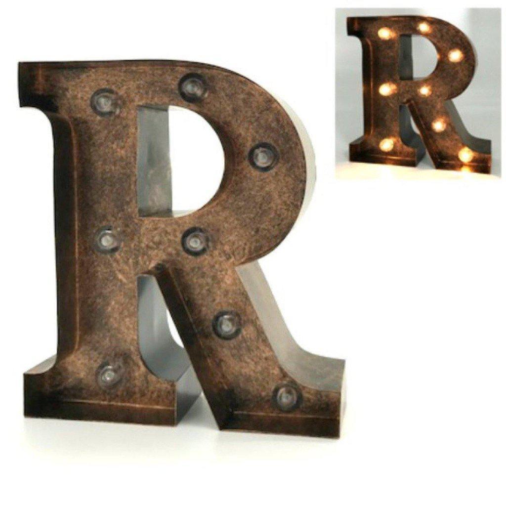 Letras decorativas de metal iluminadas-ivvidek