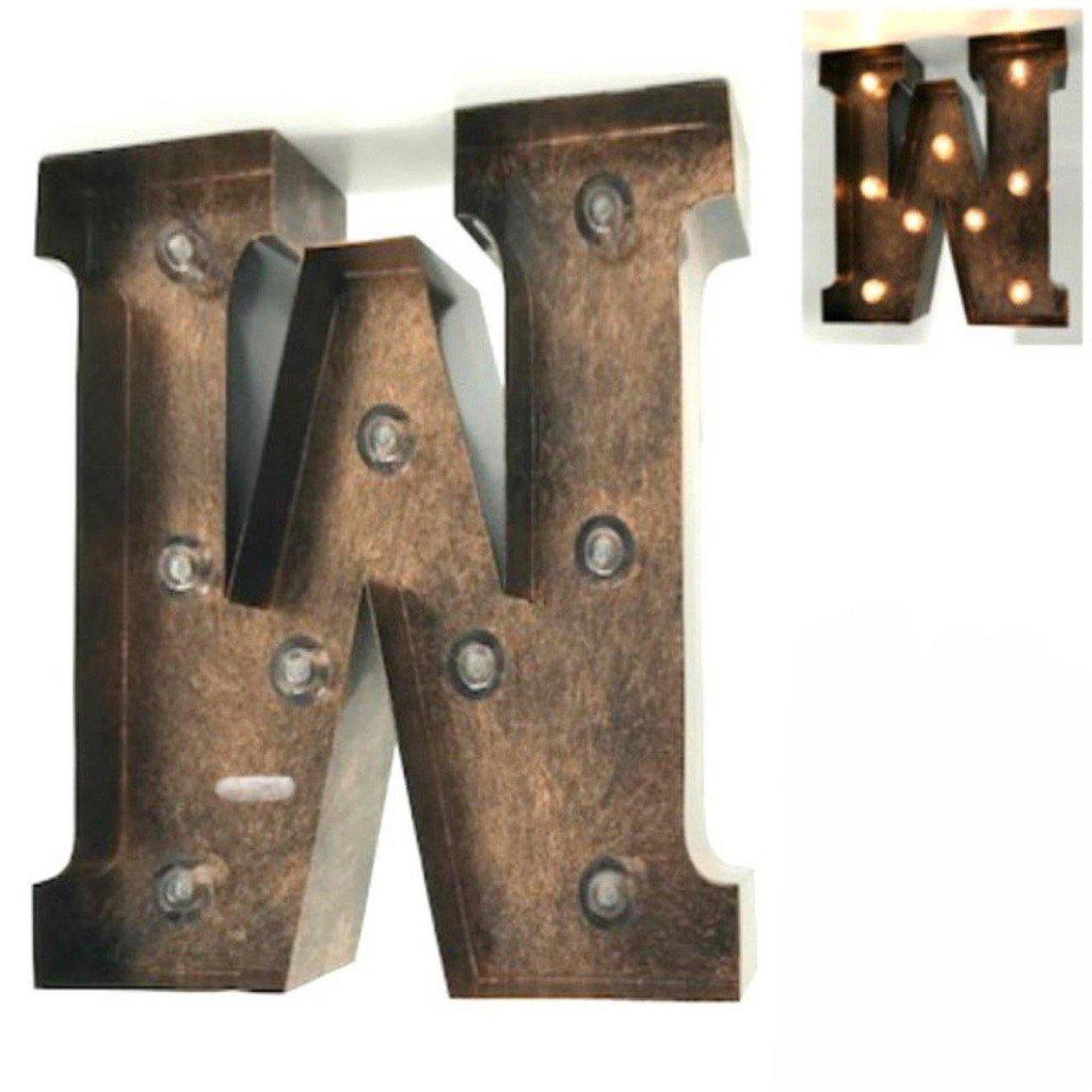 Letras decorativas de metal iluminadas-ivvidek