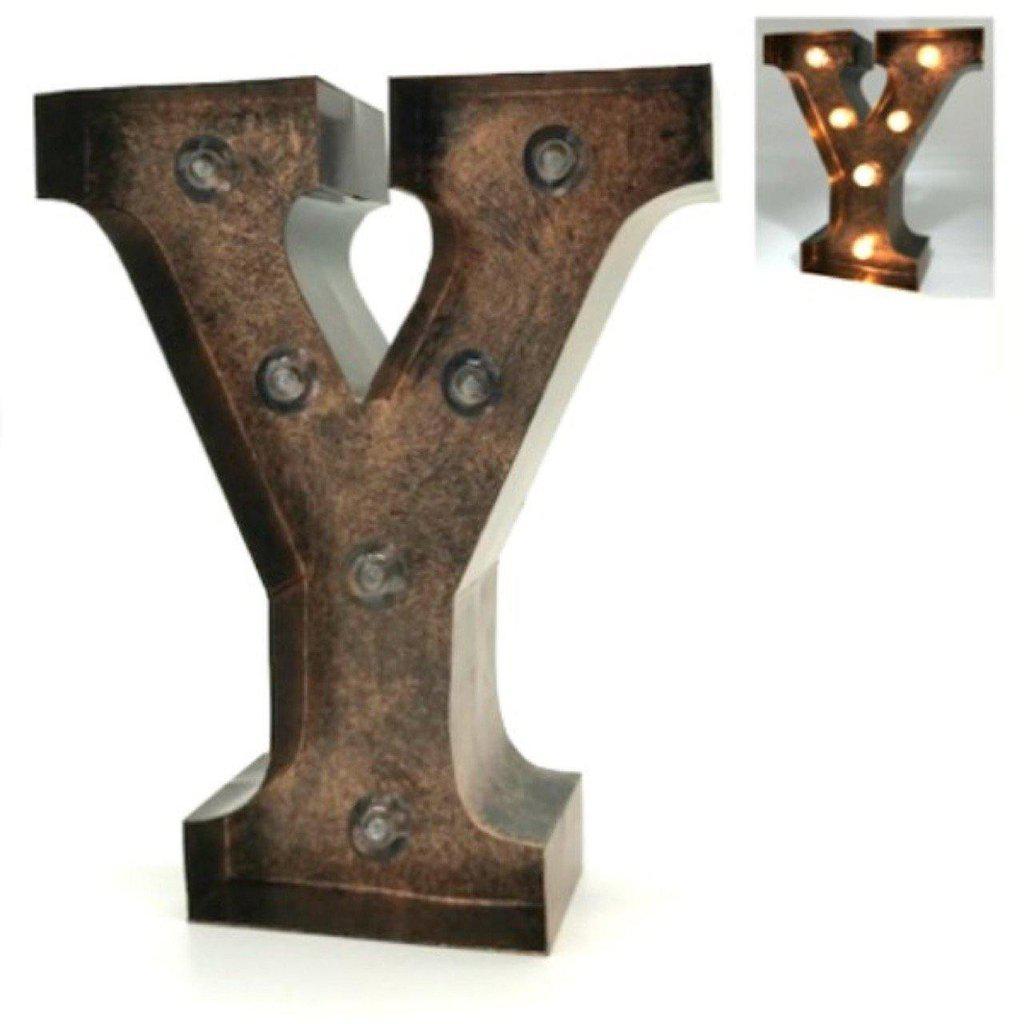 Letras decorativas de metal iluminadas-ivvidek