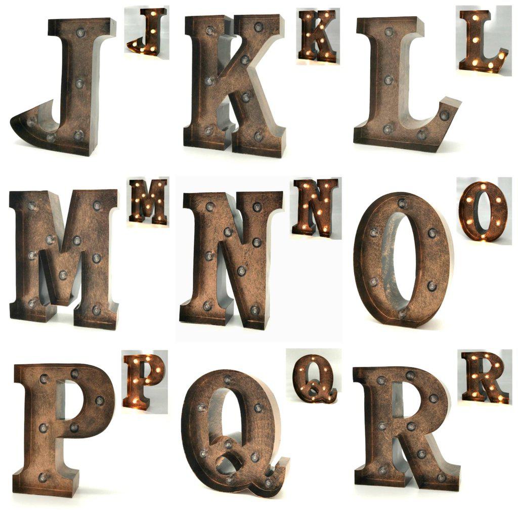 Letras decorativas de metal iluminadas-ivvidek