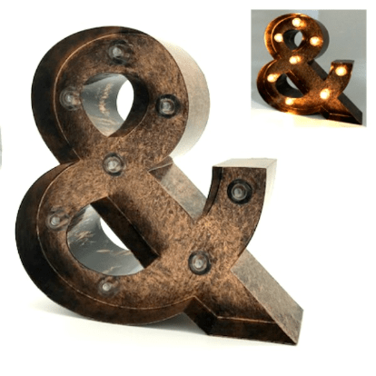 Letras decorativas de metal iluminadas-ivvidek