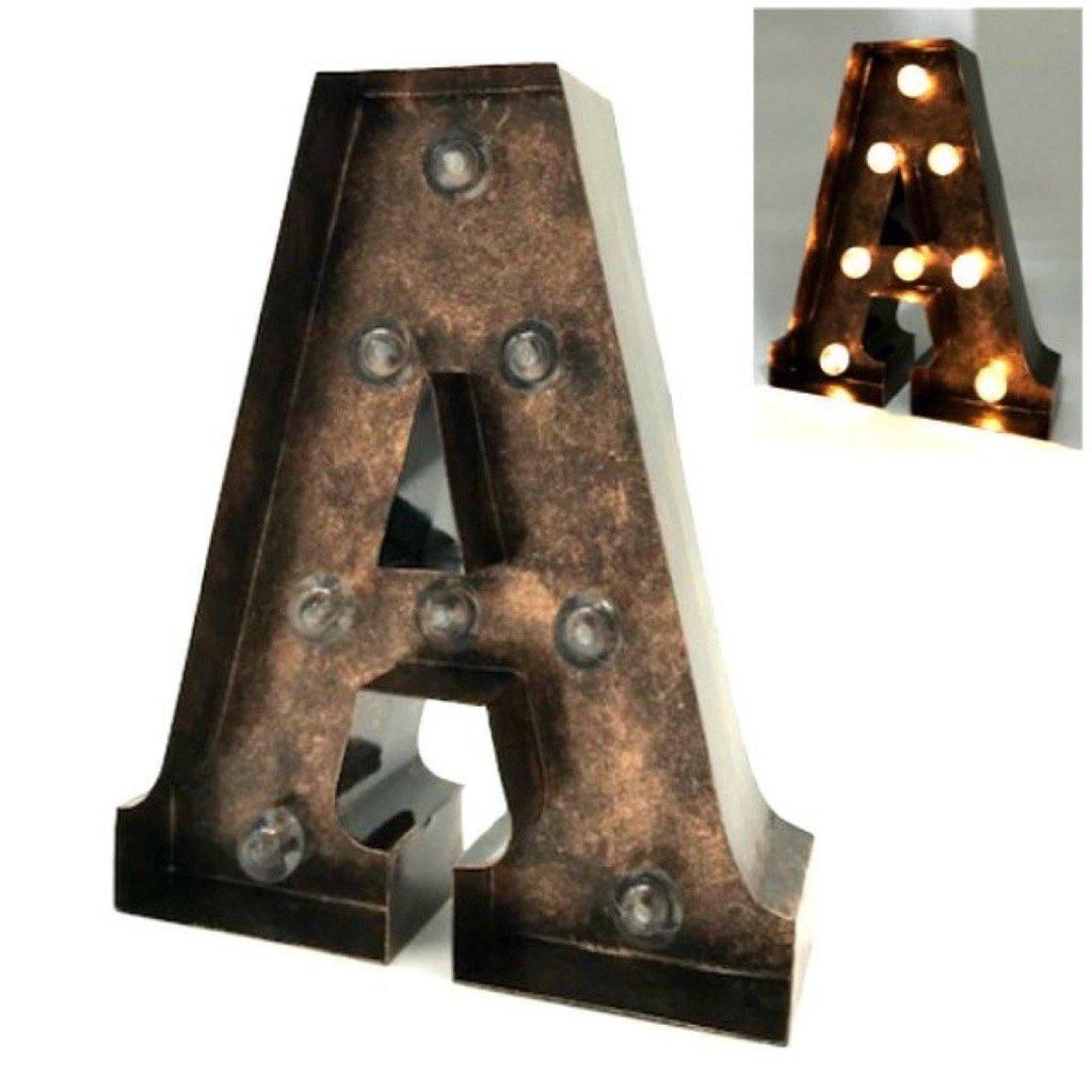 Letras decorativas de metal iluminadas-ivvidek