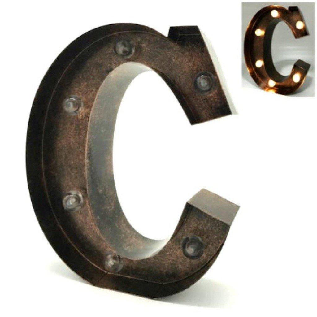 Letras decorativas de metal iluminadas-ivvidek