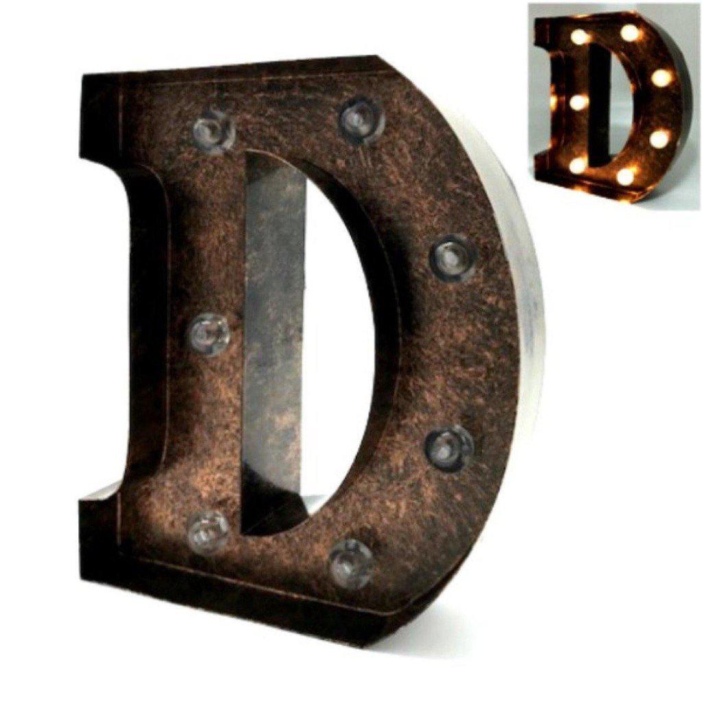 Letras decorativas de metal iluminadas-ivvidek