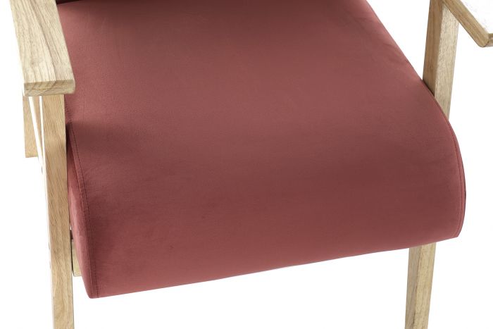 Sillón de Terciopelo Terracota - "KEIF"