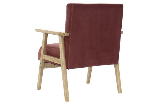 Sillón de Terciopelo Terracota - "KEIF"