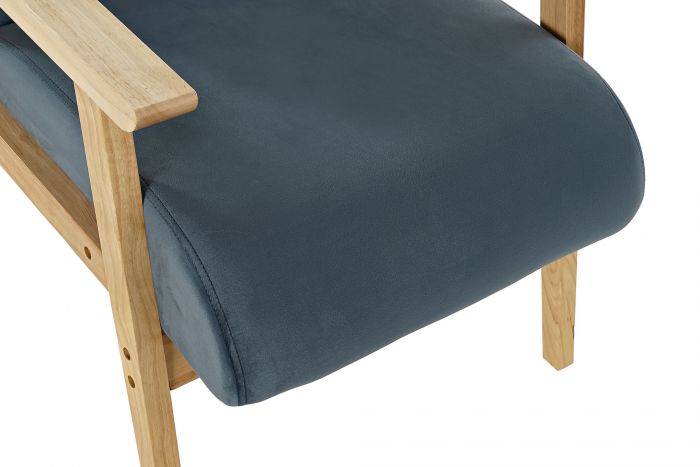 Sillón de Terciopelo Azul - "KEIF"
