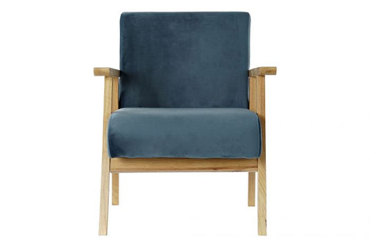 Sillón de Terciopelo Azul - "KEIF"