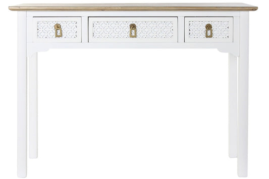 Consola Blanca de Madera Tallada - "Alba"