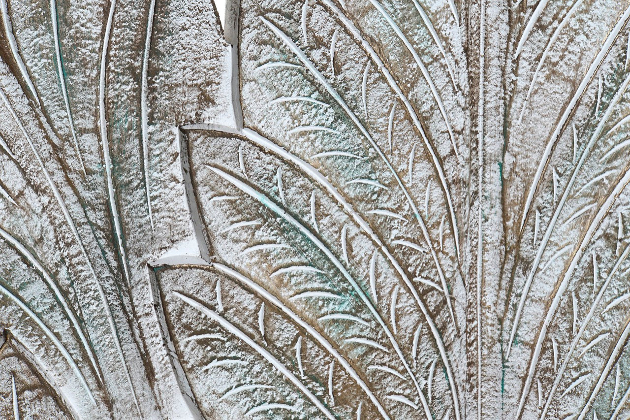 Cabecero de Madera Tallada - “Hojas”