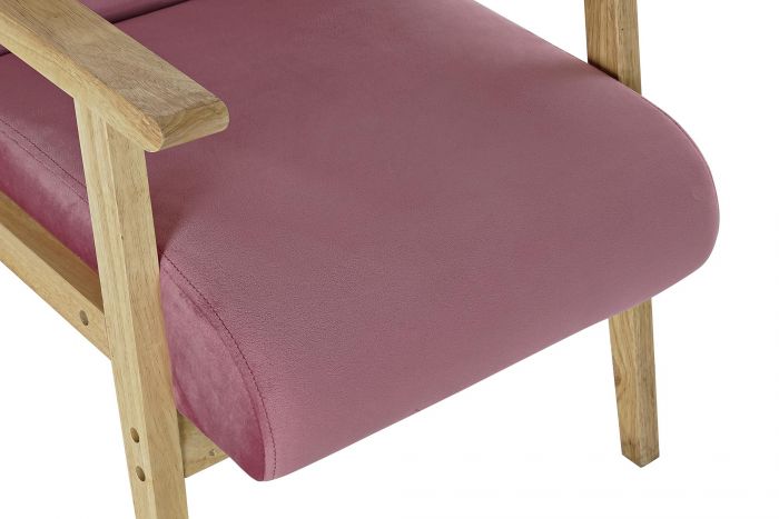 Sillón de Terciopelo Rosa - "KEIF"