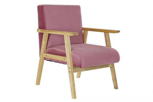 Sillón de Terciopelo Rosa - "KEIF"