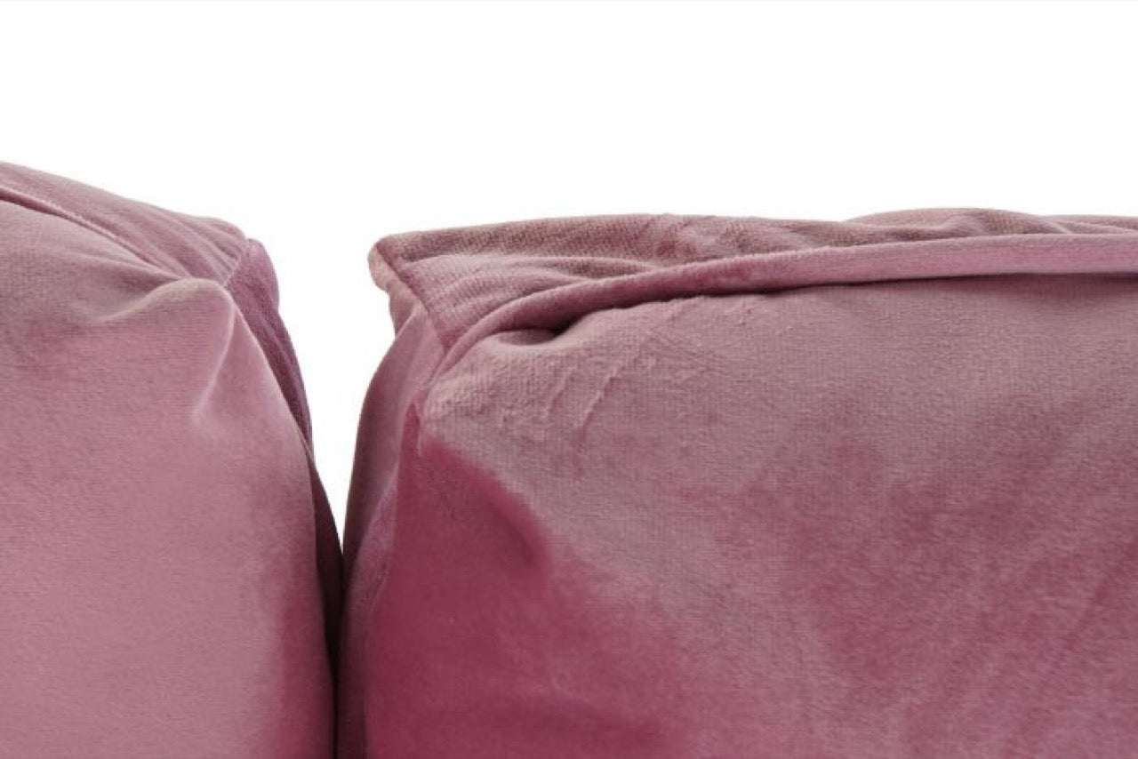 Sofá de Terciopelo Rosa 3 Plazas - "Chic"
