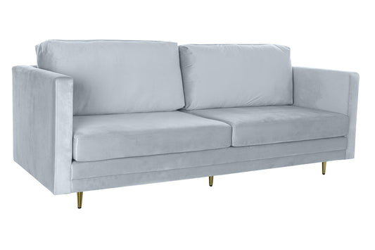 Sofá de Terciopelo Azul Celeste 3 Plazas - "Chic"