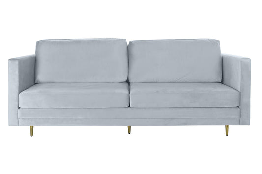 Sofá de Terciopelo Azul Celeste 3 Plazas - "Chic"