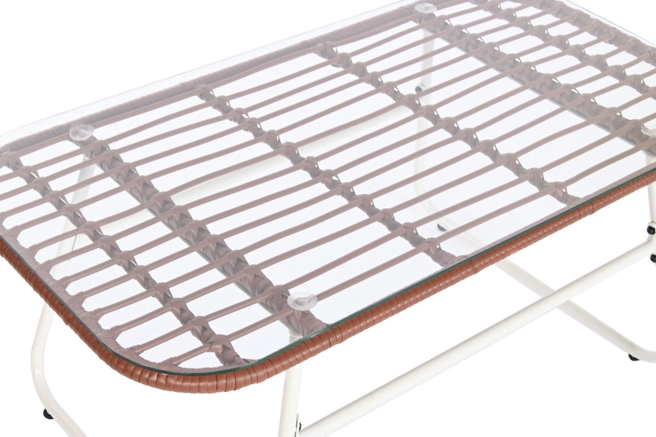 Conjunto de Jardín y Terraza de Ratán Terracota - “LOVE”