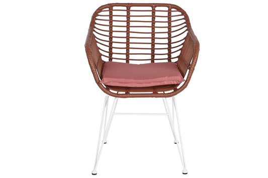 Conjunto de Terraza de Ratán Terracota - “LOVE”