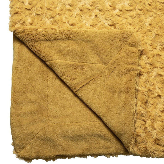 Manta / Plaid Rizada “Mostaza” - 120x160cm-ivvidek