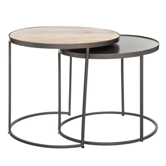 Mesas de Centro de Metal y Madera - S/2-ivvidek